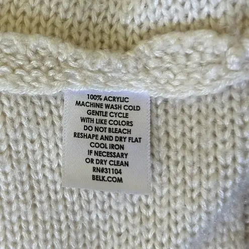 New Directions Curvy Crewneck Colorblock Sweater Plus Size 3X Blue