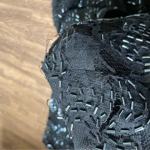 Halston Heritage Beaded Wrap Cocktail Dress Size 2