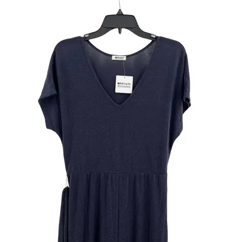 LA Made Blue Short Sleeve Jersey Knit Jumpsuit Size Small New