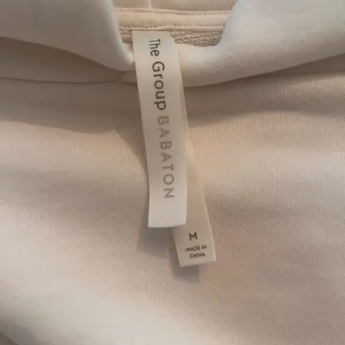 Babaton The Group - Cream Cropped Relaxed Hoodie - Medium