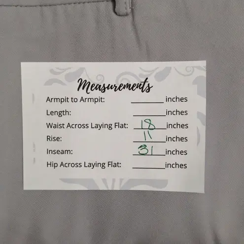 NWT AREA STARS Grey Liz Pant Dress Pants Belt Loops Polyester Large Gray