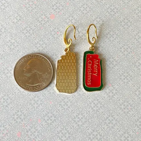 Handmade Simple chic retro vintage style “Merry Christmas” earrings✨