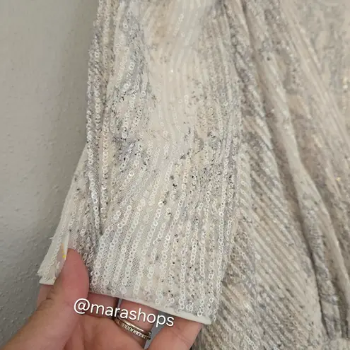 Saylor Luella Puff Sleeve Multi Snake Print Sequin Mini Dress