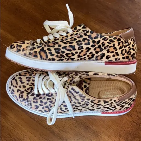 Hush Puppies  Sabine Genuine Calf Hair Leopard Bounce Plus Sneaker Womens Sz 8.5
