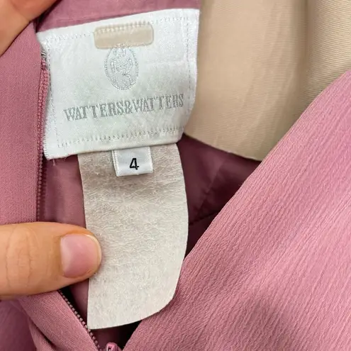 Watters Blush Aldridge Gown Pink Size 4