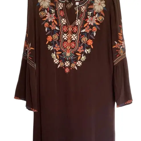 Johnny Was silk heavily embroidered Lailani dress NWT