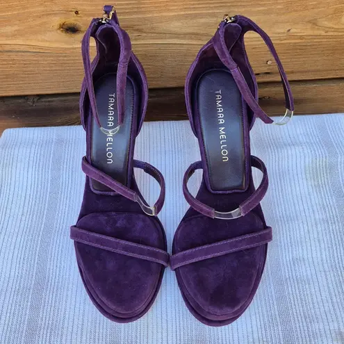 Tamara Mellon Pillow Top Heels Shoes Purple Size 6