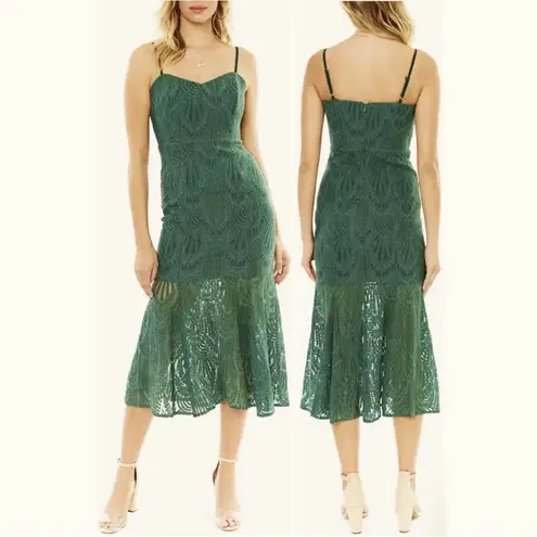 4S13NNA 4SI3NNA Sleeveless Lace Midi Dress • Sz M