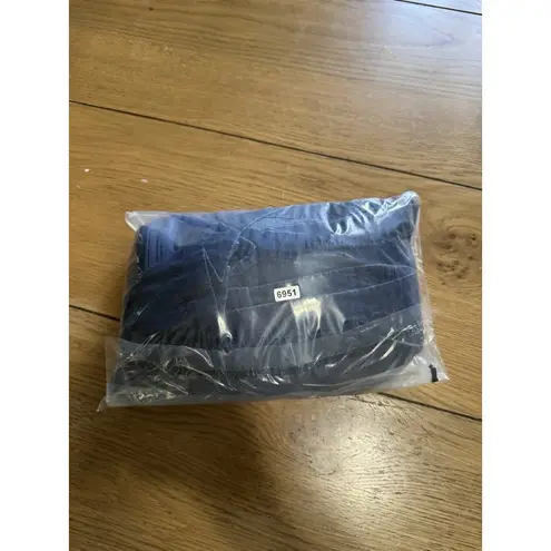 Go Softly Patio Denim Mumu Dress Zip Front Fruit Embroidered Pockets Size Medium Blue