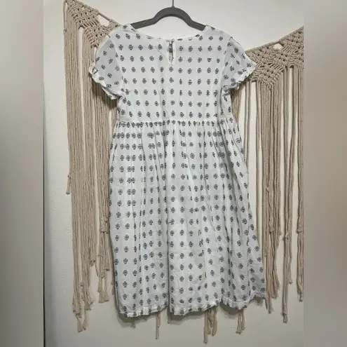 Roolee  | White and Blue 100% cotton Dress