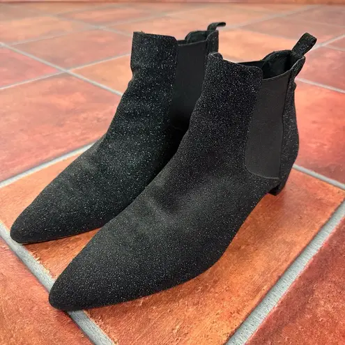 Miista Black Sparkly Chelsea Boots Size 10.5