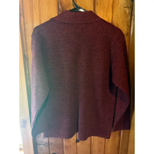 T C Fashion Red Knit Cardigan Sequined Embellished Button Down Pockets Size M Size M - Image 2