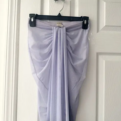 Baobob Nia Mesh Rapsody Light Purple Green Blue Tie Dye Cover Up Midi Skirt XS