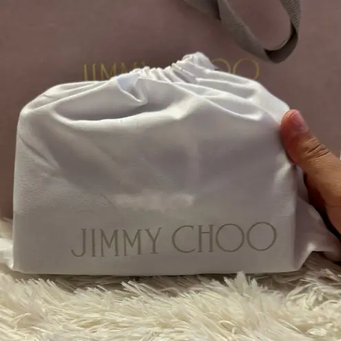 Jimmy Choo Cheri Paris Black Crossbody Bag with Silver Chain