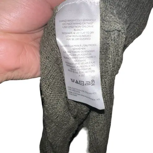 Pilcro Anthropologie Womens Gauzy Distress Duster Cardigan Prep Green NEW Sz M