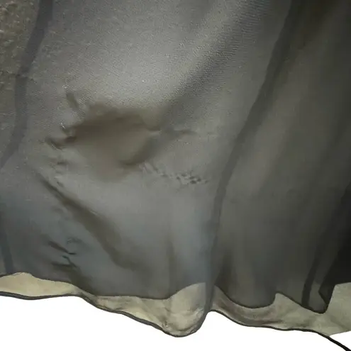 Vintage Bel Soie Black Strapless Beaded Empire Waist Floor Length Gown Size 8