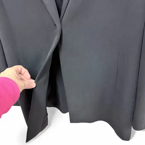 Valerie Stevens Collection Dark Grey 100% Silk One Button Blazer Size 6