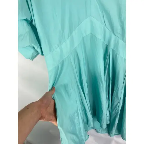 1. State Bubble Sleeve V Neck Dress in Blue River Size XL