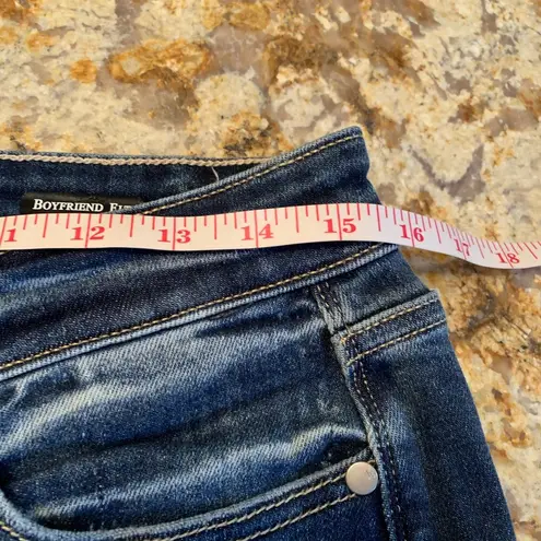 Judy Blue Womens Jeans 9 29 High Rise Boyfriend Fit Skinny Destroyed Stretch