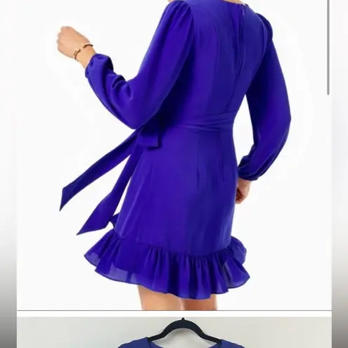Lilly Pulitzer  Laren Stretch Dress boho spring ruffle 
Galaxy Blue $198 party
