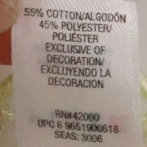 Vintage Striped Seersucker Floral Embroidered House Dress Womens Cottage Size S Green