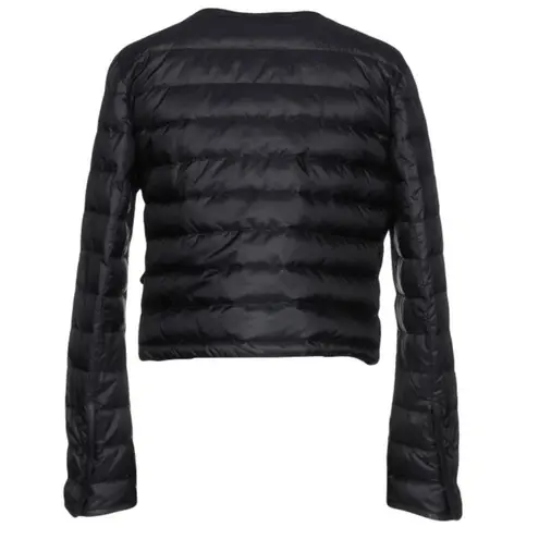 Italian Designer Marido Firenze Goose Puffer Coat Leather Trim Size 0