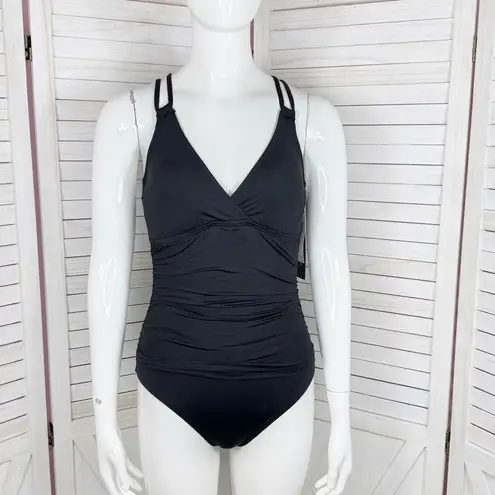 La Blanca Island Goddess One Piece Swimsuit Black 4