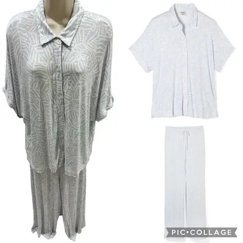 SOMA COOL NIGHTS Slub Dolman Pajama Top and Wide