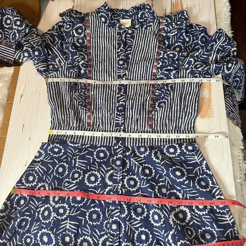 Sézane Sezane Georgina Maxi Dress Rayure Mix Blue Size US 6