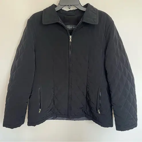 Women’s Braetan Quilted Winter Jacket Mid Length Full Zip Size XL Black