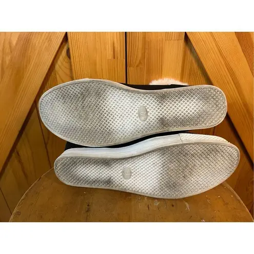 JoliMall  Womens Size 9 Slip On Zipper Platform Wedge Faux Fur Trim Ankle Booties - Image 8