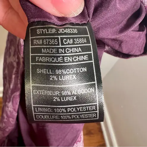 Jack. Sleeveless Dress Purple Sparkle Floral 4