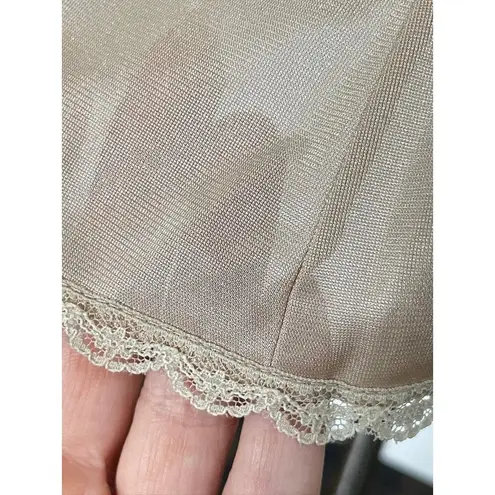 Vintage St. Michaels Slip Dress Lace Bra Lingerie Nude Tan Size undefined