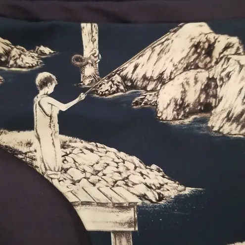 Agua Bendita ππ Proa Eda Bikini Bottom ~ Blue Nautical Print Medium NWT