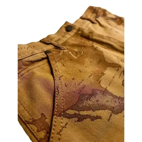 Alviero martini skirt vintage map design 1 classie collection EU 48 Brown Size L