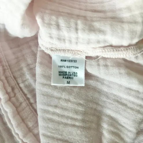 Xirena Avery Gauzy Cotton Pullover V Neck Shirt Top Oysterette Size Medium