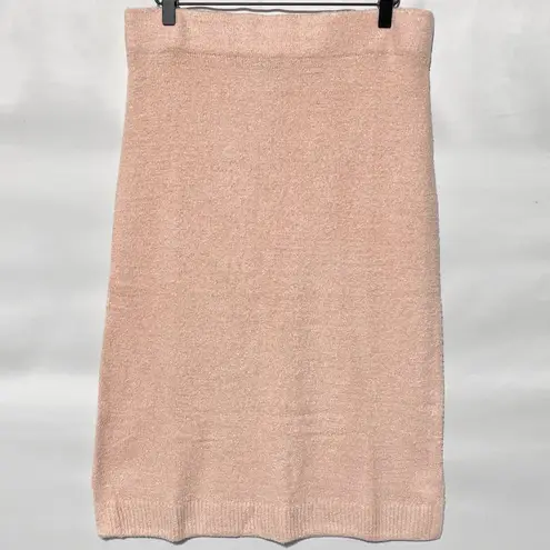 Isaac Mizrahi New Cozy Knit Elastic Waist Sweater Skirt Rose Cloud Size Medium