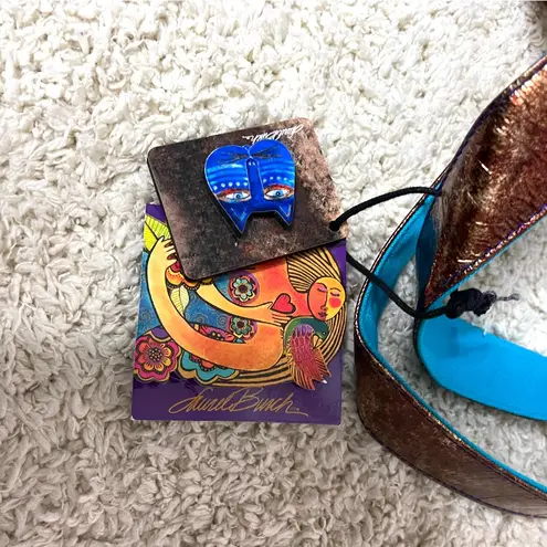 Laurel Burch Artistic Cat Tote Blue