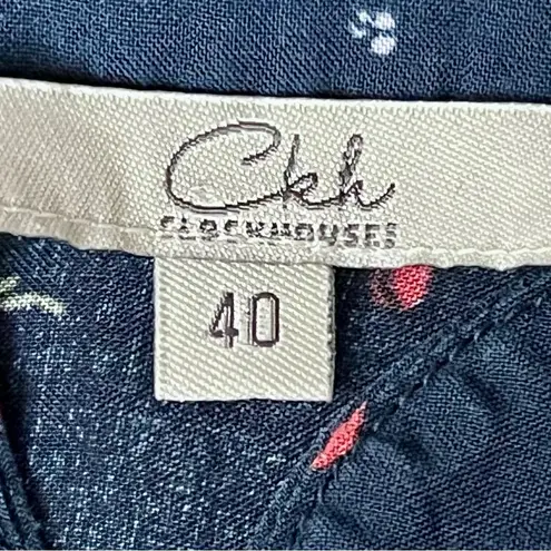 Clockhouse Floral Semi Sheer Blouse Cottegecore Fairy Forest Preppy Coastal 40 M