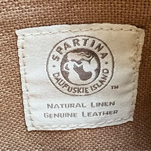 Spartina 449 linen & leather Pender wristlet