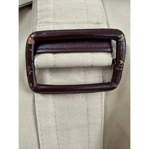 Etienne Aigner 70s VTG Trench Coat Double Breasted Fully Lined Belted Womens L