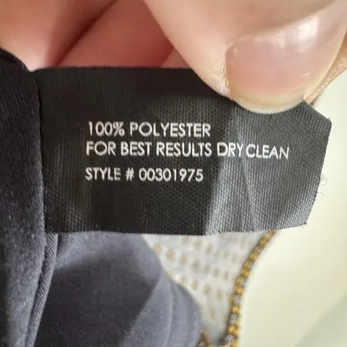 Club Monaco Skirt Womens 4 Gold Yellow Flare Mini Geometric Print Polyester