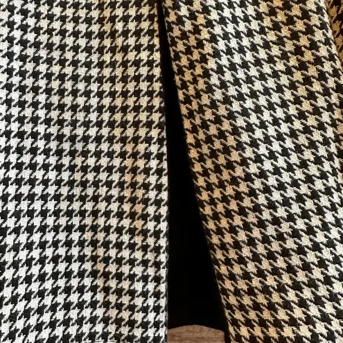 Mystree Black & White Houndstooth Wool Blend Skirt Size Small