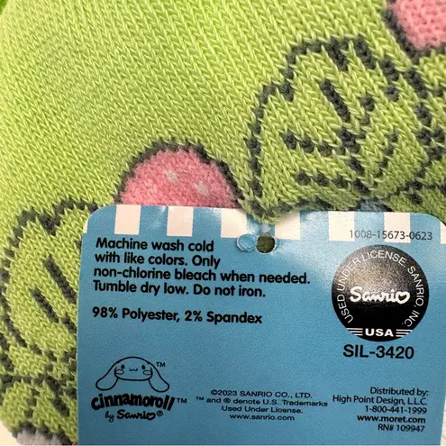 Sanrio Cinnamoroll Womens No Show Socks Cartoon 5 Pairs Pastel Fun Cute Gift