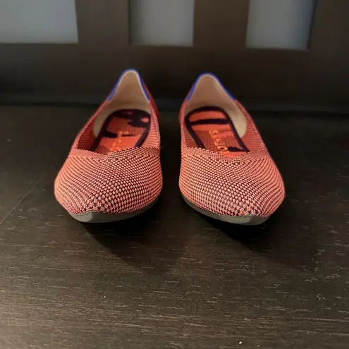 Rothy's Rothy’s The Point Retired Optic Rose Double Stitch Ballet Flats Women’s Size 8