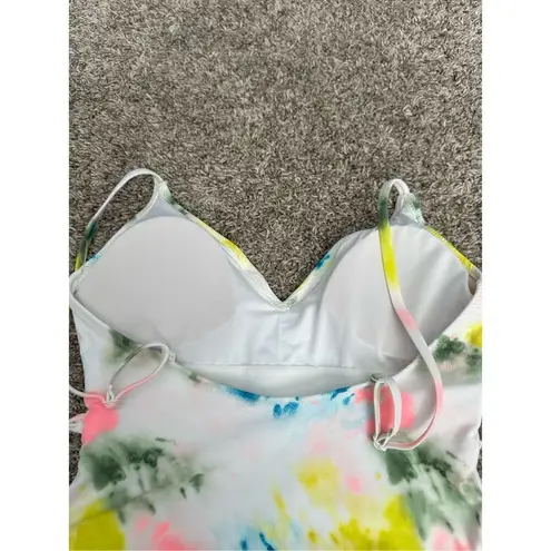 Old Navy NWOT  Tie Dye High Cut One Piece Swimsuit Colorful Women’s Size Small