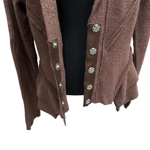 Vivienne Tam Deconstructed Jacket Women's Size 12 Ruffled Blazer Wool Blend