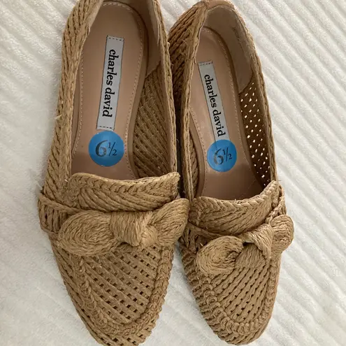 Charles David  Tan Flats with Perforated Design