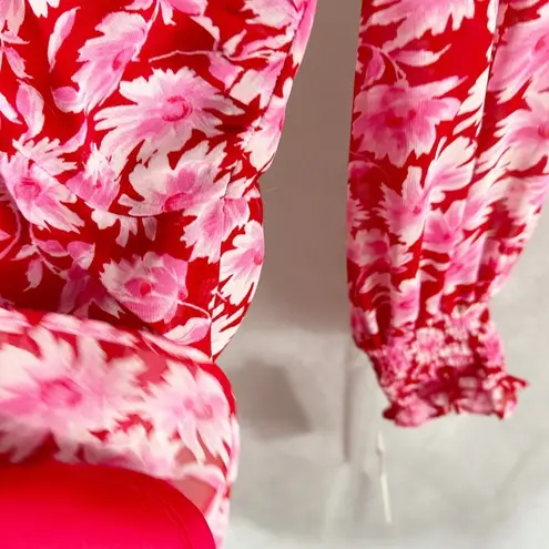 Julia Jordan Floral Long Sleeve Chiffon Dress in Red
Multi Size US 10