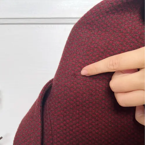 Fleurette • Loro Piana wool & cashmere coat double breasted car rust red maroon Size 14